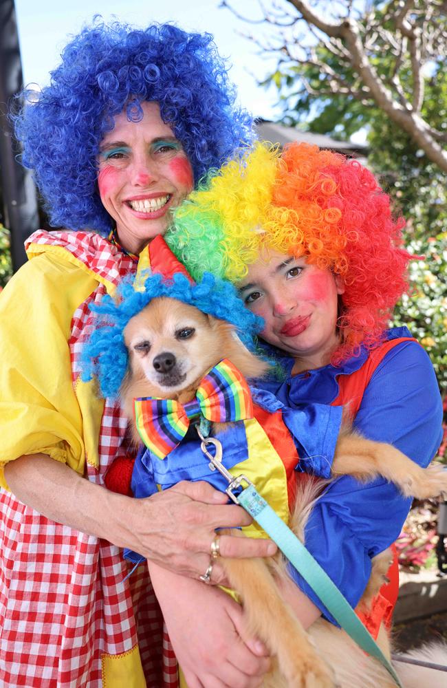 Nicole Gurney, Jacinta Gurney and Buddy at the Ray White Surfers Paradise Next Top Dogel competition on Tedder Avenue Main Beach. Picture, Portia Large.