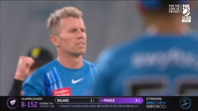 Wicket: Hobart Hurricanes, Wil Parker - 21 Jan 22