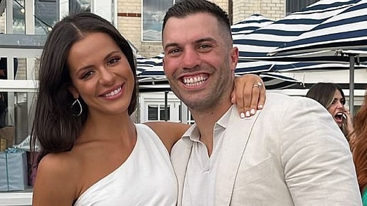 James Tedesco and Maria Glinellis celebrate in Sydney. Photo: Instagram, Luke Pollard.