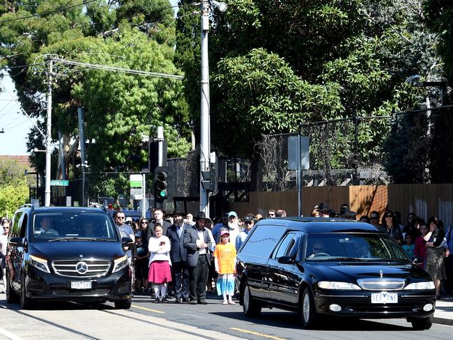 Thalia’s funeral procession. Picture: Nicole Garmston