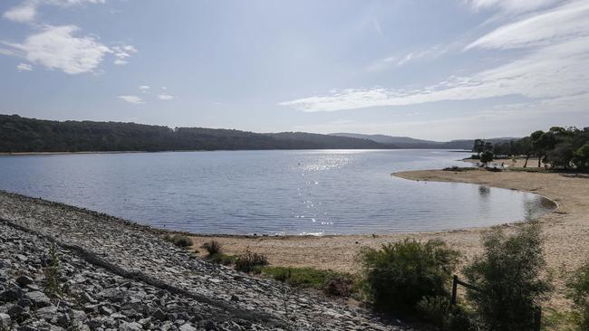 The woman was walking at Lysterfield Lake when she was approached from behind by a man. Picture: Wayne Taylor