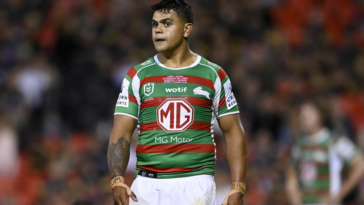 South Sydney star Latrell Mitchell was the target of vile racist abuse. Picture: NRL Photos