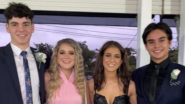 A fun evening for these couples ready for the Terrace 2022 Formal: Aiden Johnston with partner Imogen Tyson and Connor Dwyer with partner Milly Nardone.