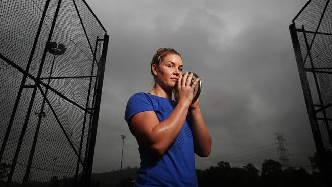 Discus thrower Dani Stevens. Picture: John Feder