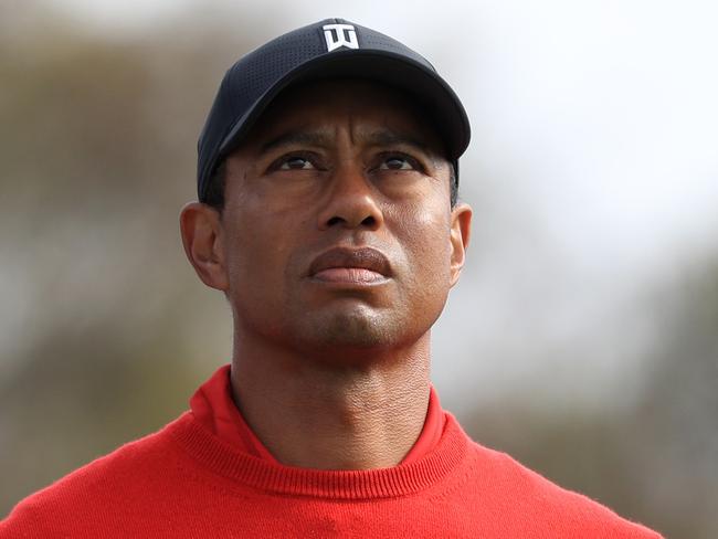 SAN DIEGO, CALIFORNIA - JANUARY 26: Tiger Woods waits to tee off during the final round of the Farmers Insurance Open at Torrey Pines South on January 26, 2020 in San Diego, California.   Sean M. Haffey/Getty Images/AFP == FOR NEWSPAPERS, INTERNET, TELCOS & TELEVISION USE ONLY ==