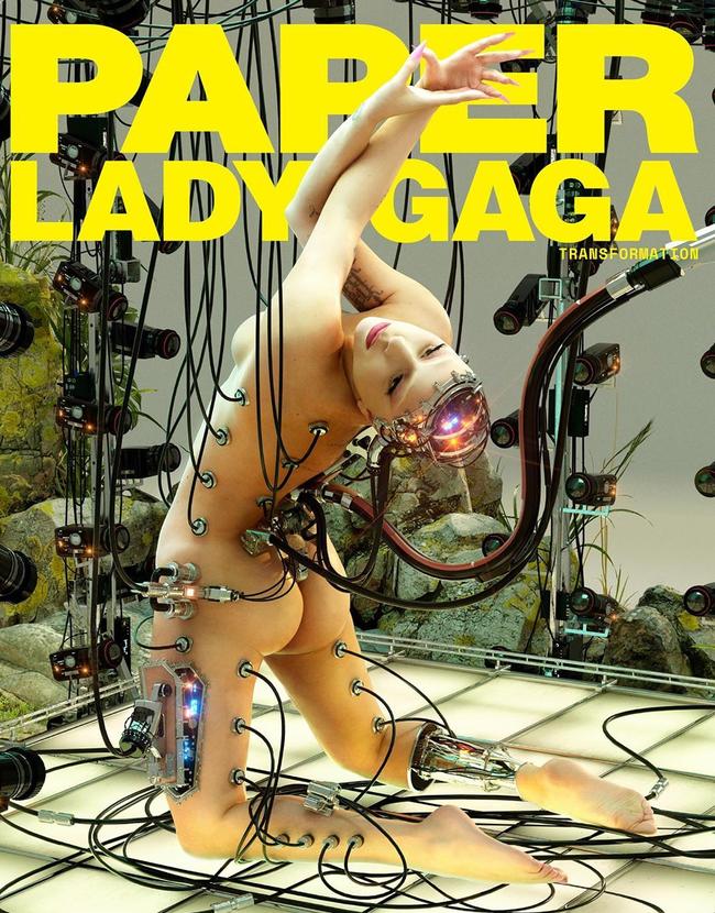 Gaga appeared as an android on the cover. Picture: Frederik Heyman/Paper magazine