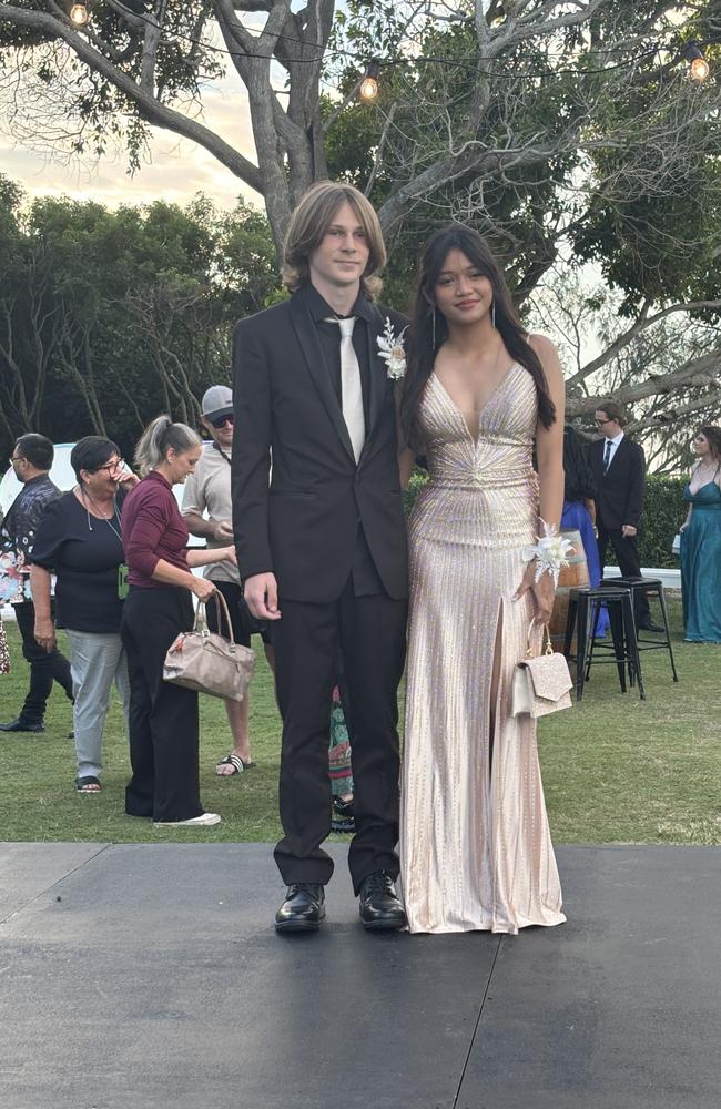 The students of Hervey Bay State High School celebrating their formal.