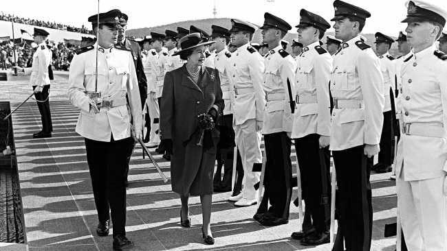 The Queen at the opening of the new Parliament House in Canberra in 1988. Picture: News Ltd