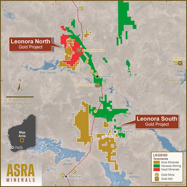 Location of tenements. Pic: Asra Minerals