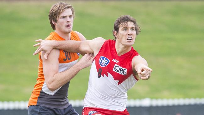 Kurt Tippett in action for Sydney’s reserves against GWS in the NEAFL.