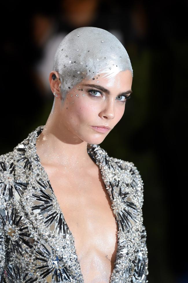 Cara Delevingne attends 2017 Met Gala.