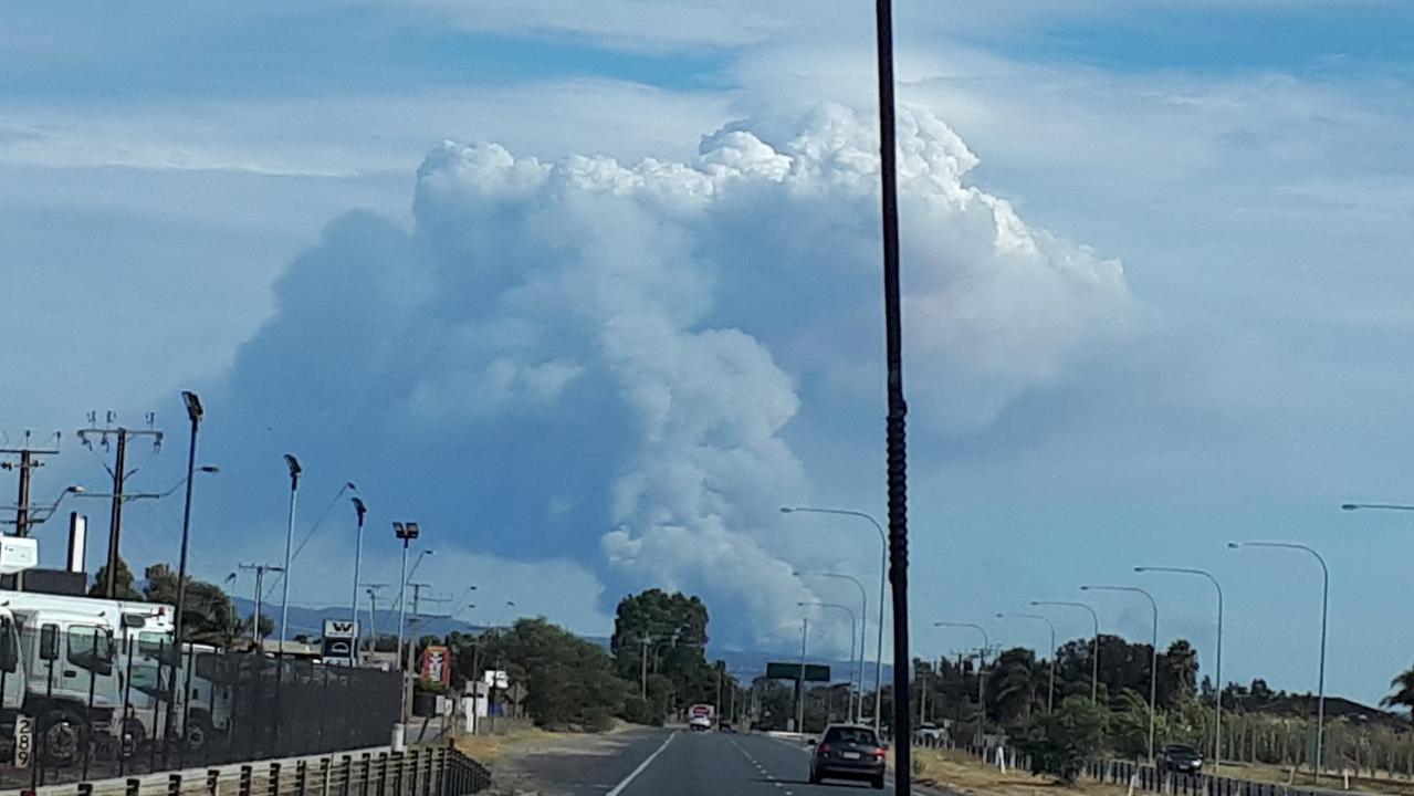 The view from Port Wakefield Rd. Picture: Sue Pleass Twitter @PleassSue