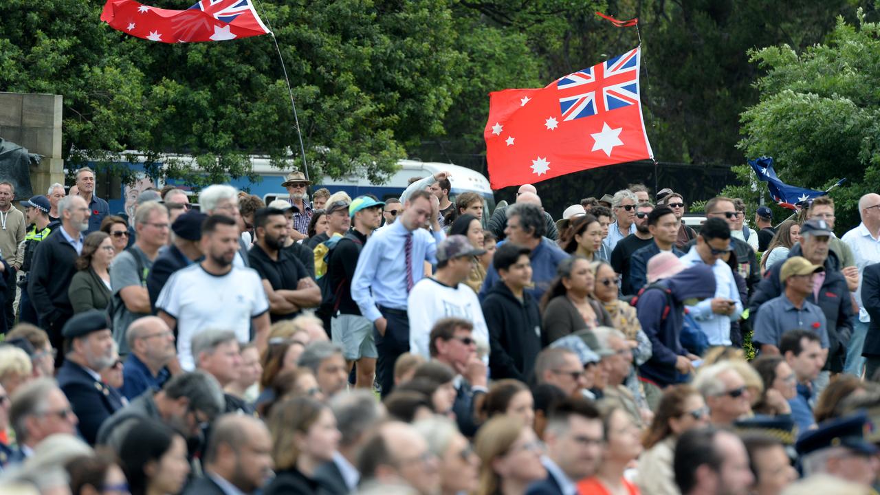 Remembrance Day commemorations at the Shine. Picture: Andrew Henshaw