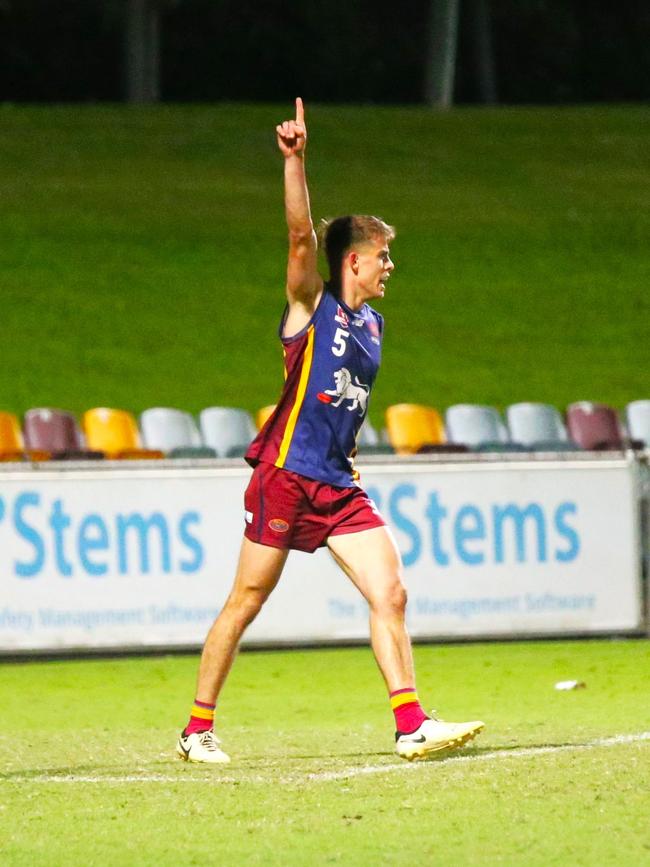 Pictured: Beau Flint. Cairns City Lions v Port Douglas Crocs at Cazalys Stadium. Elimination Final. AFL Cairns 2024. Photo: Gyan-Reece Rocha