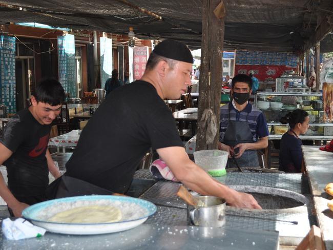 At the local wet market near Urumqi in north western China where the Turkic culture is popular.