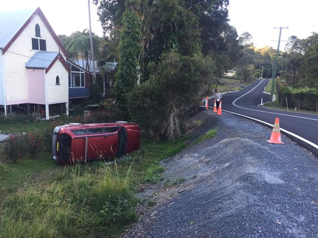 CLOSE CALL: In two months the Council plan to install a guard rail that will run from Tintenbar Rd to Fernleigh Rd to stop events like this happening in the future.