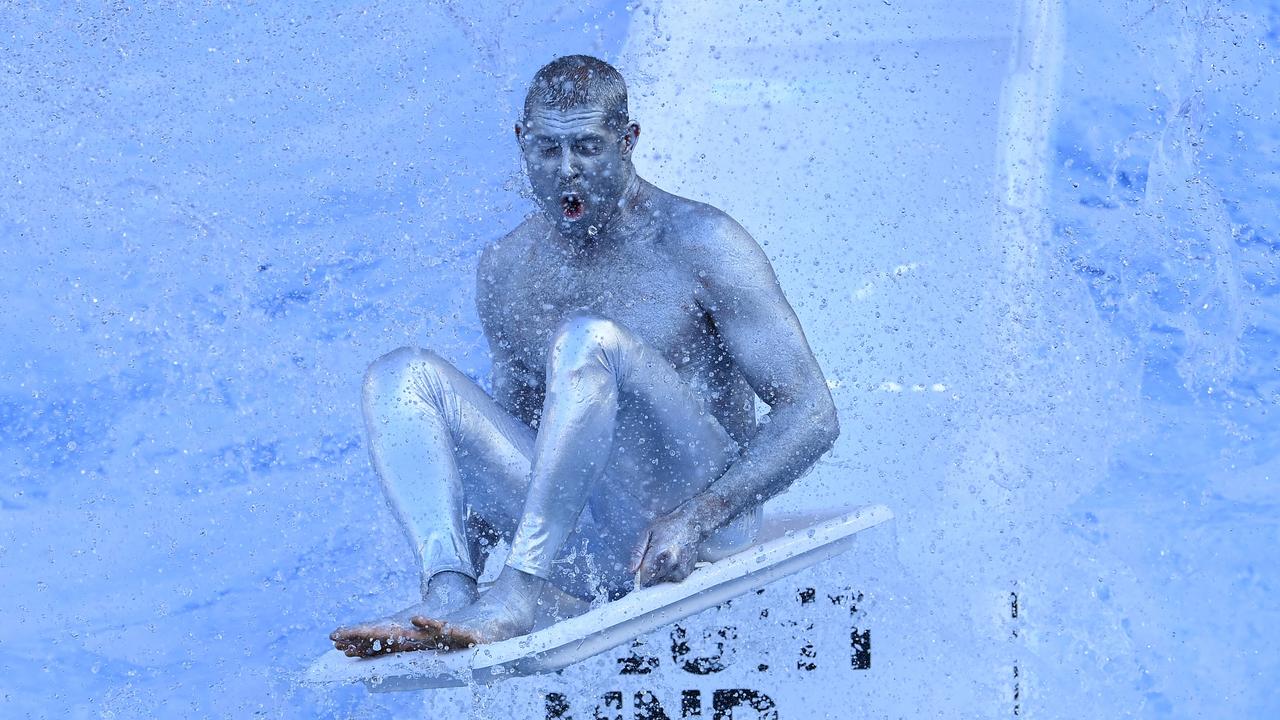 Mick Fanning the Silver Surfer. (Photo by Quinn Rooney/Getty Images)