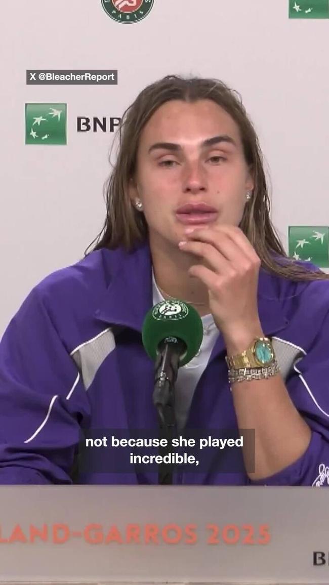 Sabalenka: 'She won because I made all those mistakes'