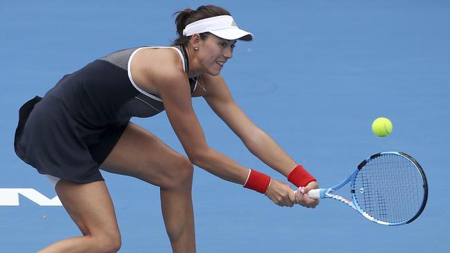 Garbine Muguruza in action in Sydney last week. Photo: AP