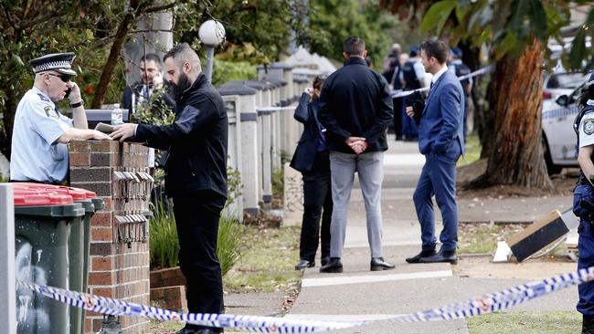 SYDNEY, AUSTRALIA - NewsWire Photos OCTOBER 4, 2024: Police on the scene in Lane Street , Wentworthville, where Police discharged their firearms , shooting two men in a stolen car that allegedly charged at Police from a carpark under an apartment block.  Picture: NewsWire / John Appleyard