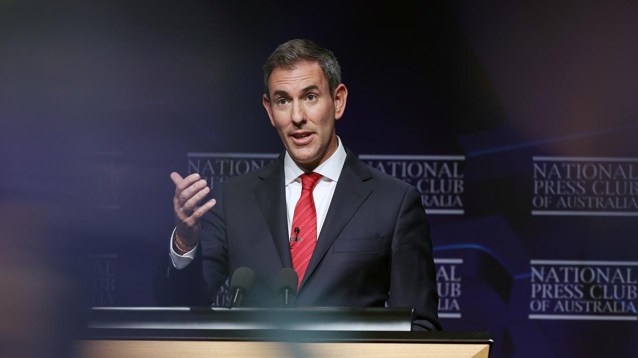 CANBERRA, AUSTRALIA - NewsWire Photos APRIL 05, 2022: Shadow Treasurer and Federal Labor Member for Rankin, Jim Chalmers, addressed the National Press Club in the Great Hall at Parliament House. Picture: NCA NewsWire / Gary Ramage