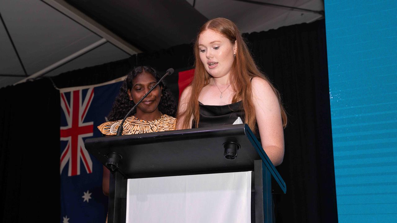 CJ Rankin &amp; Sophie Bedggood at the NT Young Achiever Awards. Picture: Pema Tamang Pakhrin