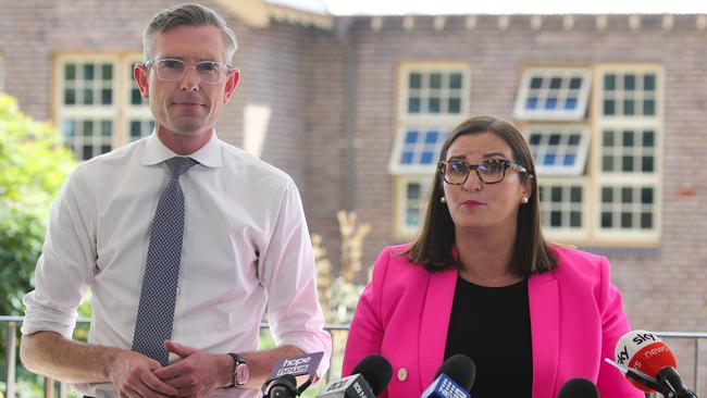 Dominic Perrottet and Sarah Mitchell have launched a global search for a NSW Chief Behaviour Adviser. Picture: NCA Newswire/Gaye Gerard