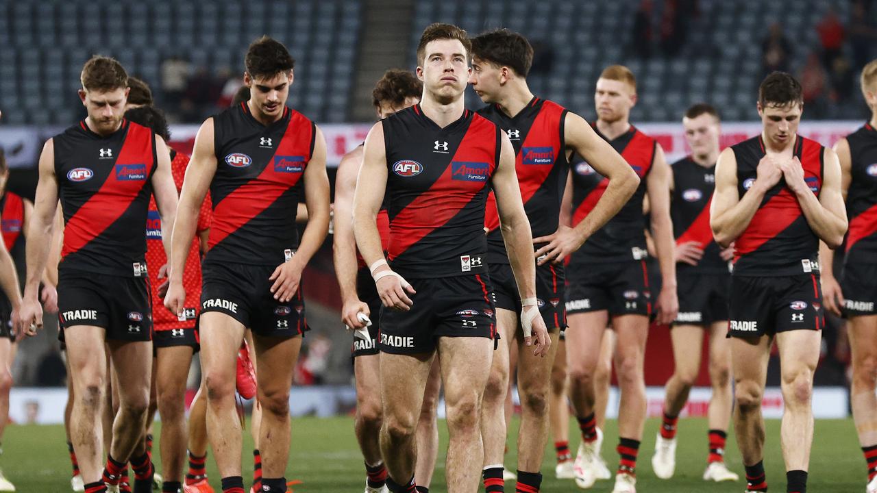 Essendon slipped out of the eight after losing to Sydney. Picture: Daniel Pockett/Getty