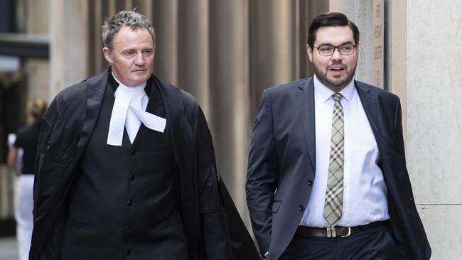 Bruce Lehrmann arriving with his lawyer at Federal Court Sydney. Picture: NCA NewsWire / Monique Harmer