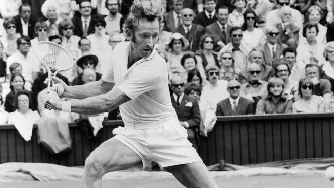 Rod Laver was on top of the world when Bob started his career. Photo: STR / CENTRAL PRESS / AFP)