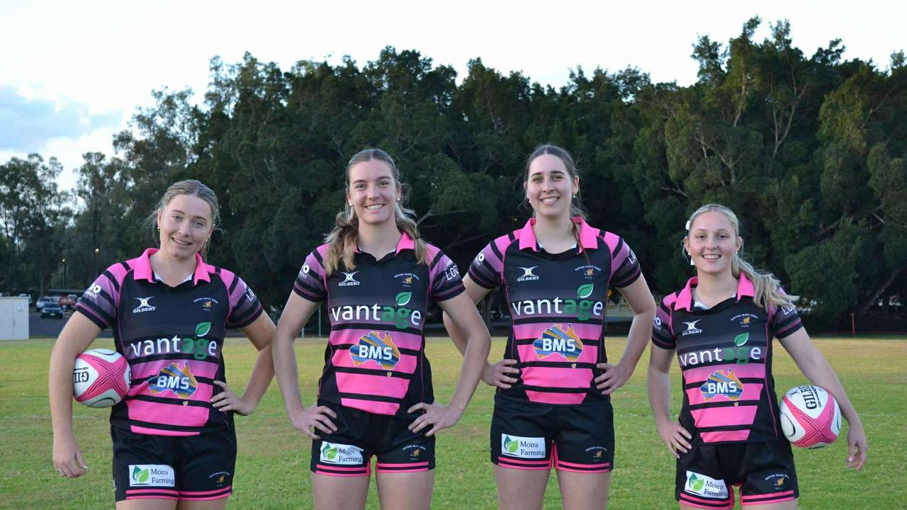 Gatton Black Sows players (from left) Chelsea Jones, Georgia Powell, Kaitlyn Anthony and Lucy Newman.