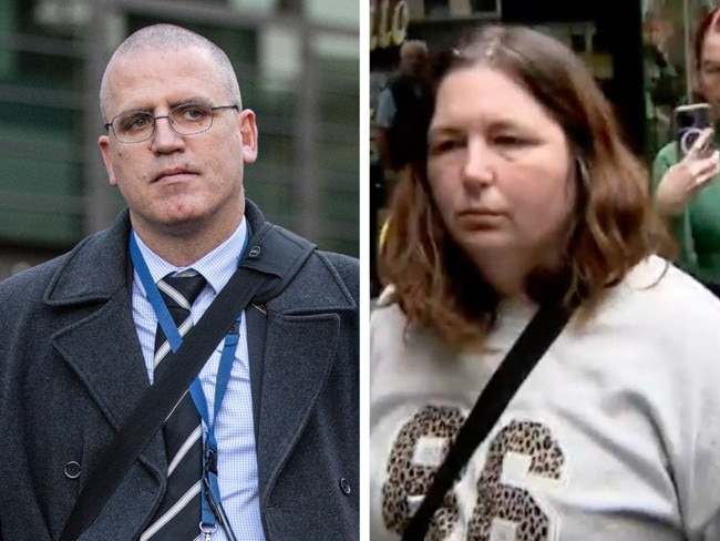 Senior Constable Stephen Eppingstall and Erin Patterson. Picture: Composite NewsWire/ Supplied.