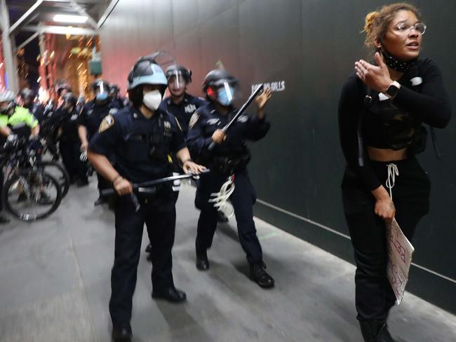 Tense scenes in Manhattan. Picture: Getty