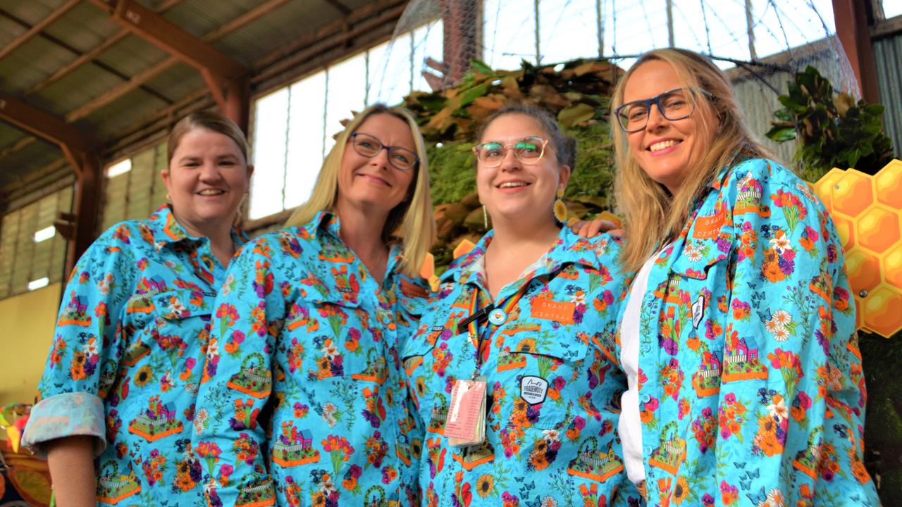 Participating in the 2023 Toowoomba Carnival of Flowers and Grand Central Parade is (from left) Dee O'Connor, Julie Thompson, Georgina Bayly and Tracey Ford from Grand Central Shopping Centre. Picture: Rhylea Millar