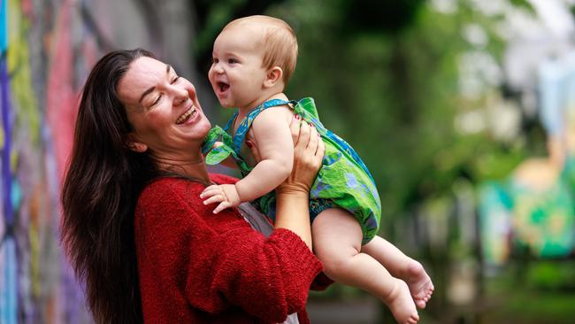 -childcare worker Talie Mengell with her grandson Solomon Mengell. Picture: Justin Lloyd