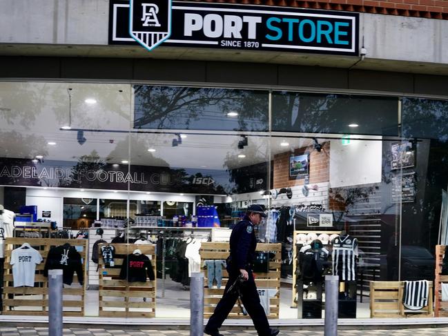 Four arrested over break-in at PORT ADELAIDE FOOTBALL CLUB: Photo Mike Burton.