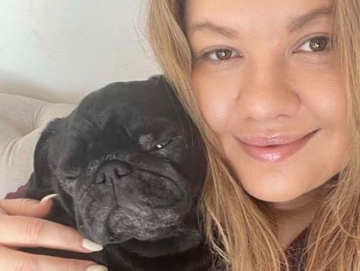 Alexandra Senter's pug Monty was diagnosed with cancer. Picture: Supplied