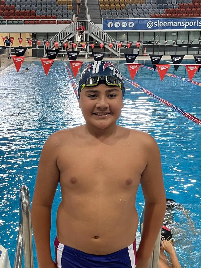 Tamanaeli Taoso enjoyed victory in the under 12 50m freestyle.