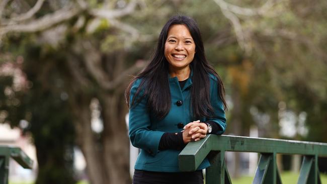 Pictured in Burwood is the local Labor candidate for electorate of Reid, Sally Sitou. Picture: Richard Dobson