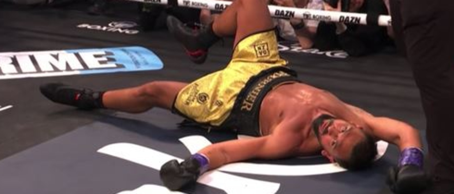 Boxing 2023 KSI knocks out Joe Fournier, illegal elbow, video, reaction, full fight highlights