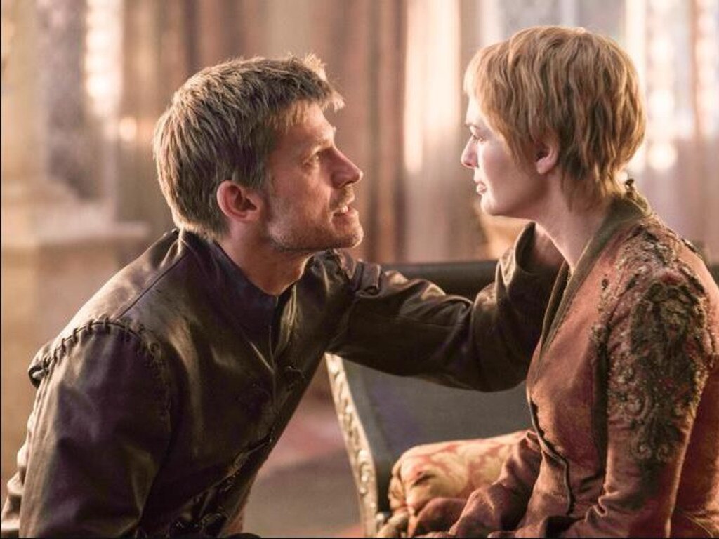 Jamie and Cersei Lannister. Picture: HBO via Foxtel