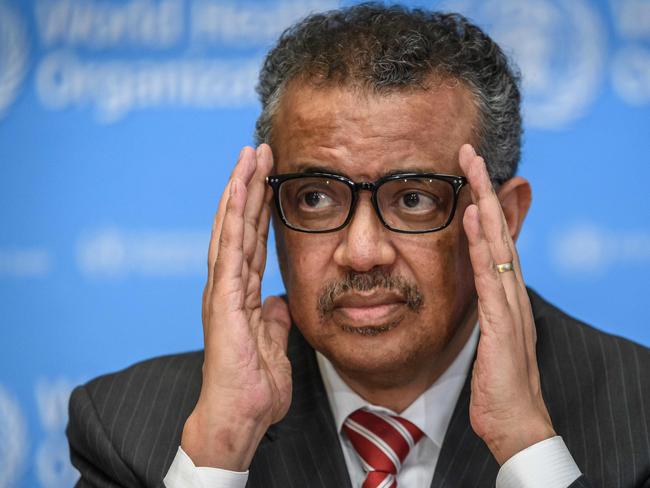 The World Health Organisation’s Tedros Adhanom Ghebreyesus has urged against complacency as a COVID vaccine nears. Picture: AFP