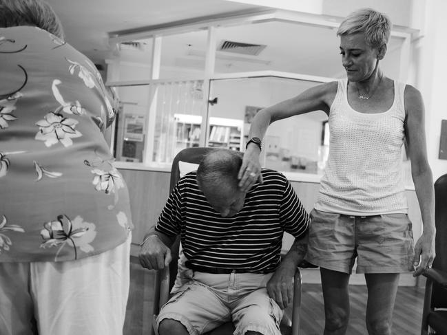 Joe Ramage who has stage four Dementia in an aged care facility. Joe's wife Cindy and his two daughters Geraldine and Nicola visit him daily. Picture Gary Ramage 