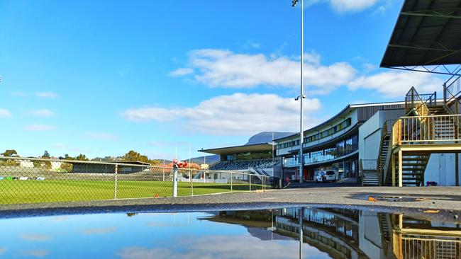 KGV footy ground reflection. Picture: Kelvin Ball. Your Focus on Tasmania **ONE TIME USE ONLY**