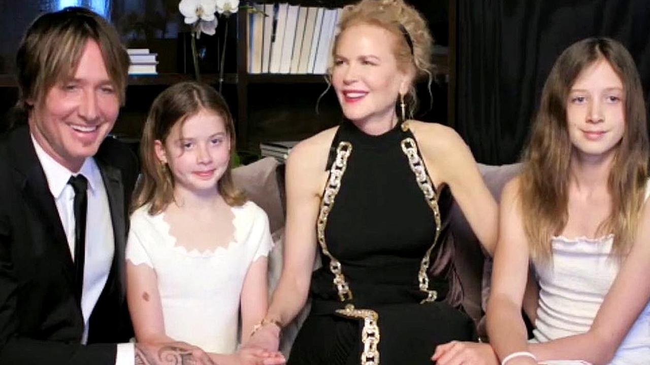 Kidman shares daughters Sunday (right) and Faith with husband Keith Urban.