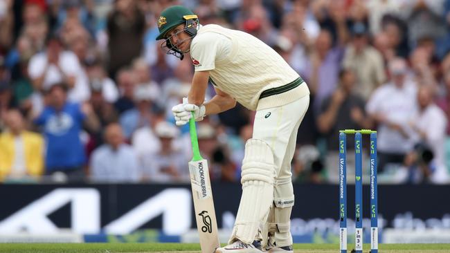 Marnus Labuschagne reacts after losing his wicket. Picture: Getty Images