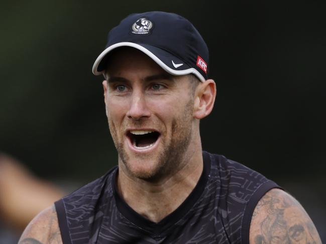 MELBOURNE , AUSTRALIA.February 9 , 2024. Collingwood AFL training at Olympic Park.  Jeremy Howe of the Magpies during todays training session  . Pic: Michael Klein