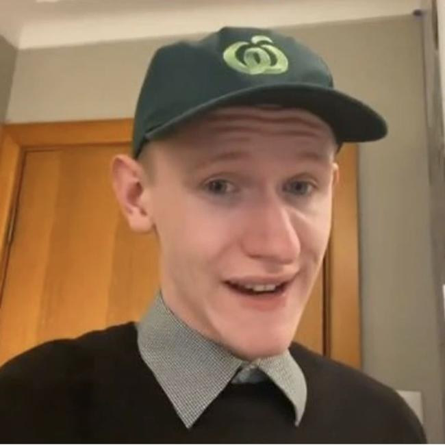 TikToker Liam Kirley is now running Woolworths’ very own TikTok account. Picture: TikTok/@ashe_media