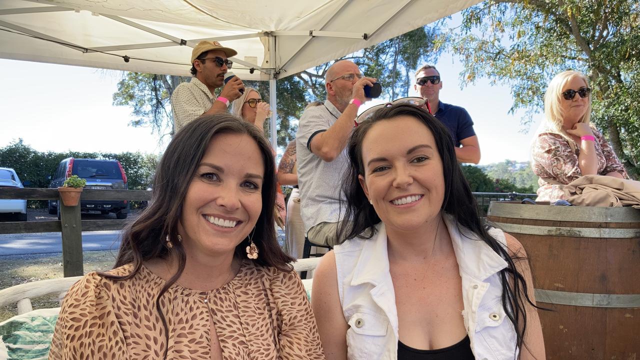 Keryn Angle and Jess Scott were among a crowd of more than 300 peoplewho turned out to enjoy a sunny day at the Wishlist Jazz and Wine Festival.