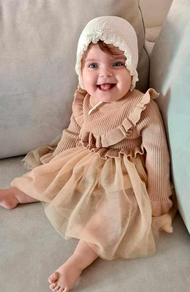 Storm Tesic, pictured about 14 months old, was only three when she passed away from the rare Sandhoff disease on Sunday. Picture: Supplied